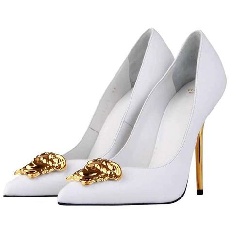 versace shoes all white|white Versace heels.